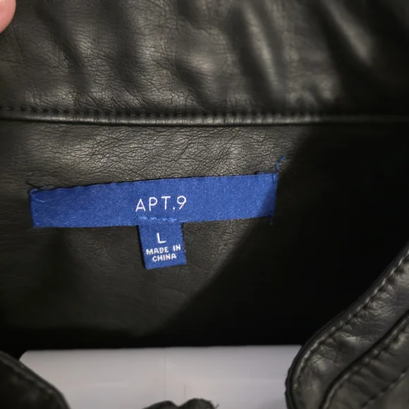 Apt. 9 Black Leather Jacket - Picture 4 of 11
